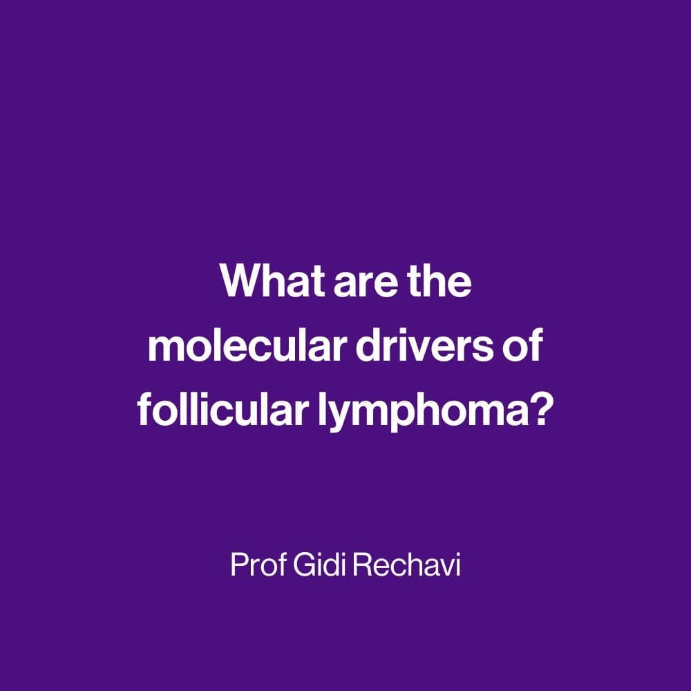 What are the molecular drivers of follicular lymphoma?